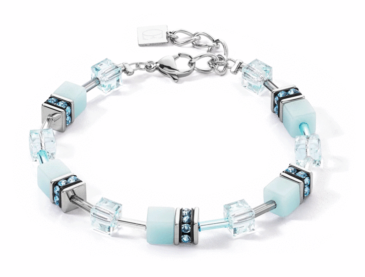 Coeur de Lion GeoCUBE® Iconic Mono Gold Bracelet Ice Blue 4020/30-2020