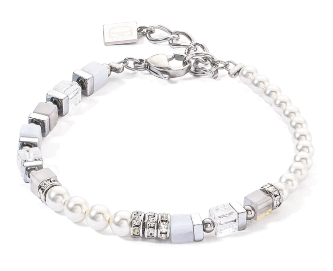 Coeur de Lion Precious Fusion Offset Bracelet Silver-Ice Blue 4354/30-0720