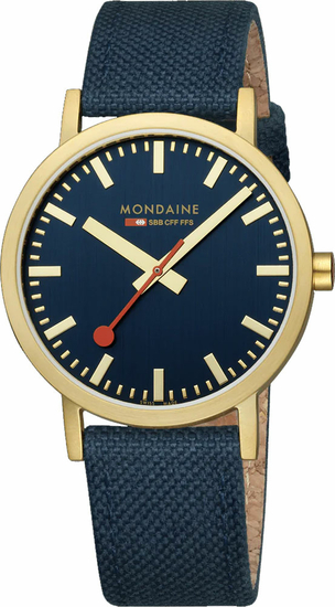 MONDAINE Classic Deep Sea Blue Textile 40mm A660.30360.40SBQ