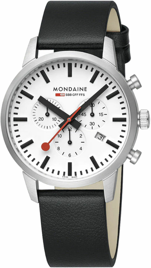 MONDAINE Neo Black vegan grape leather 41 mm MSD.41411.LBV